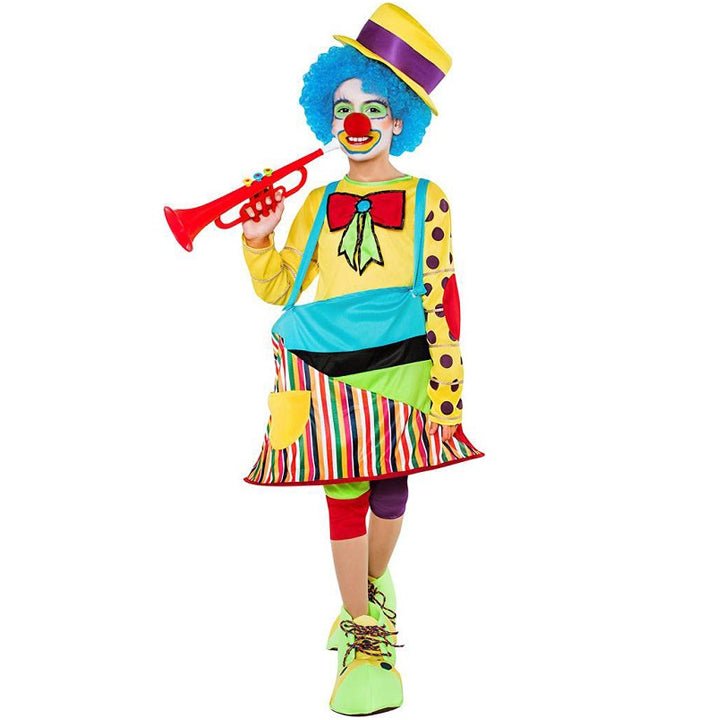 Girls Multicolour Clown Costume