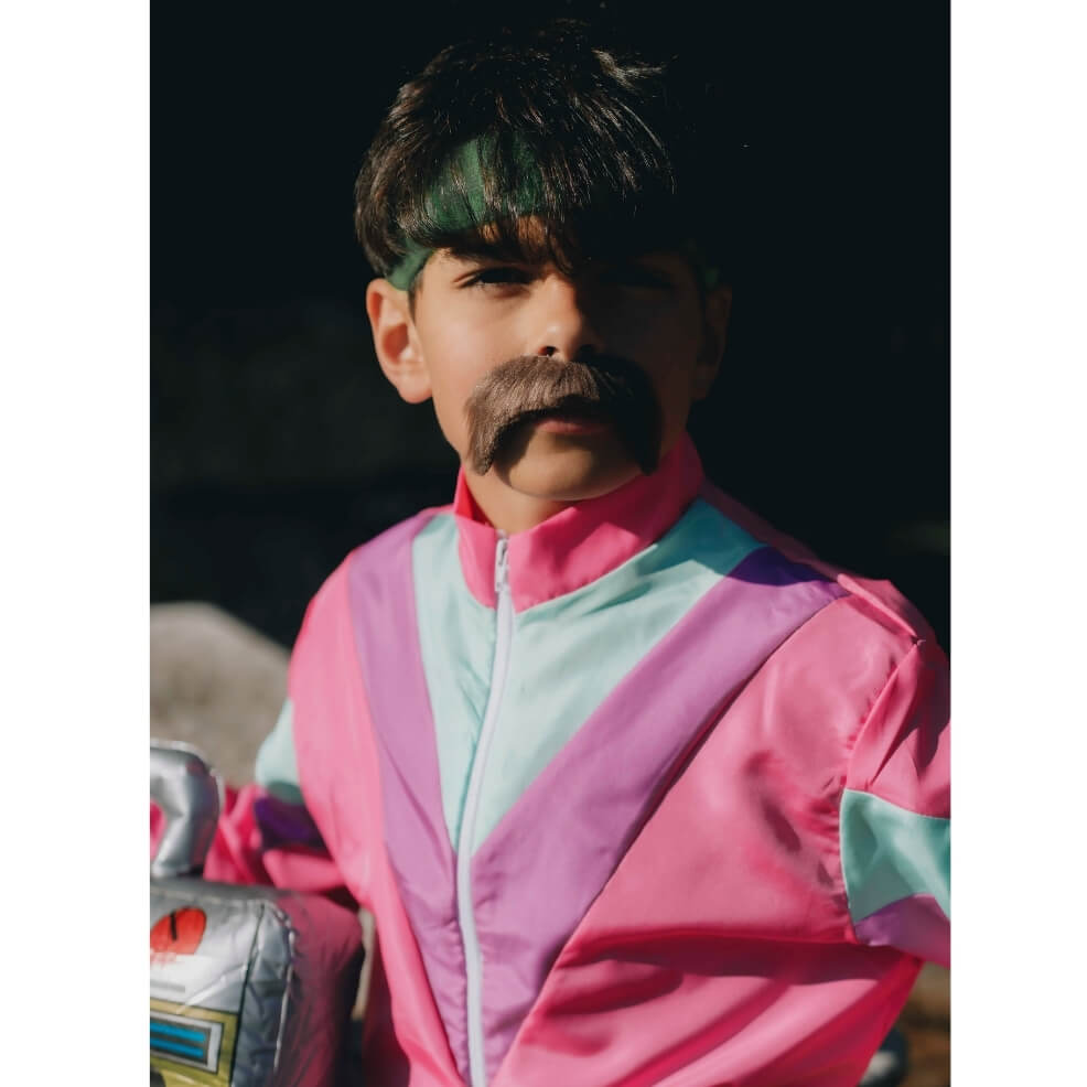 Girls Fuchsia 80s Tracksuit Costume