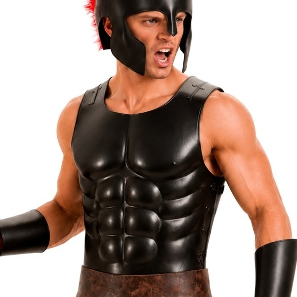 Black Leather Gladiator Armour