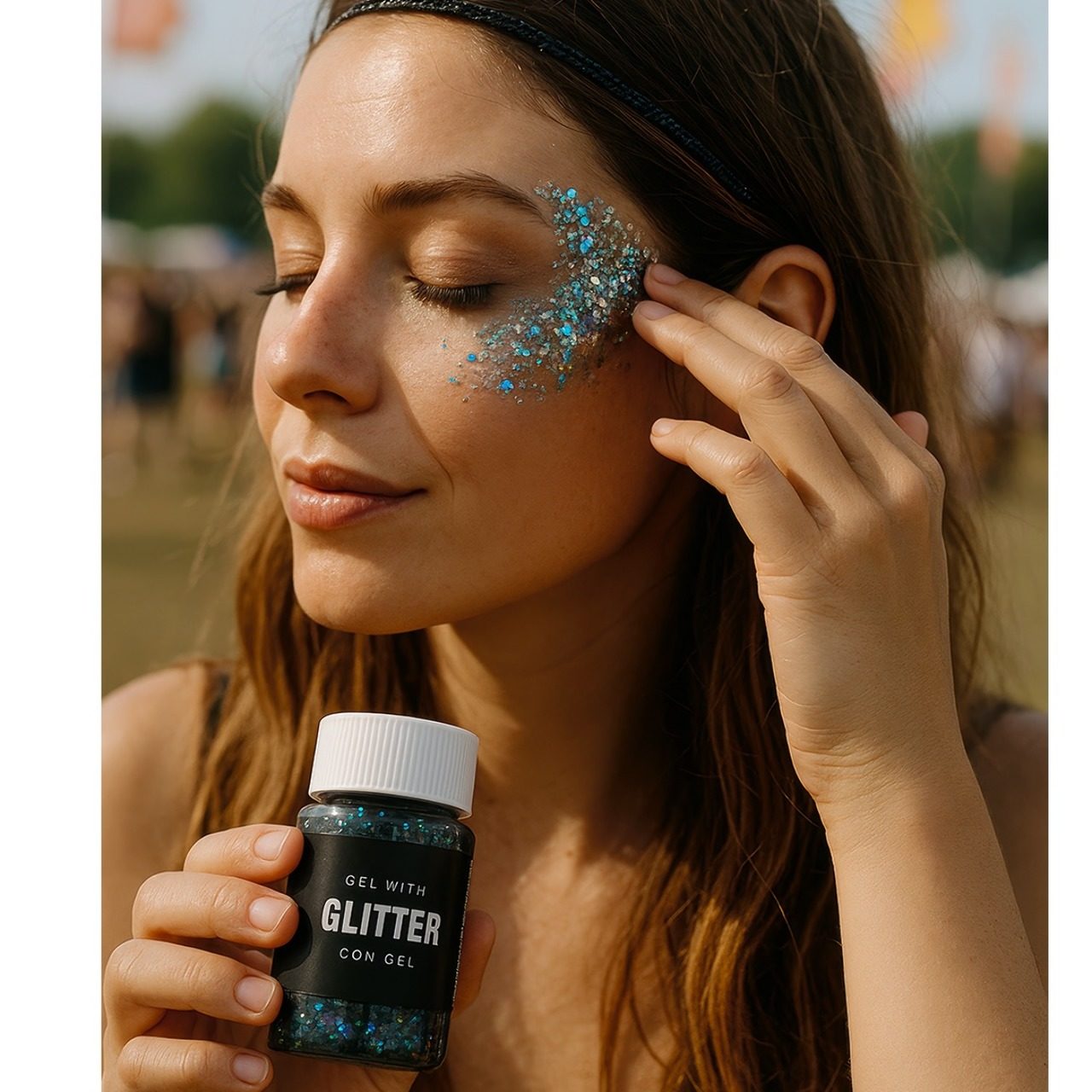 Blue Glitter Gel Pot