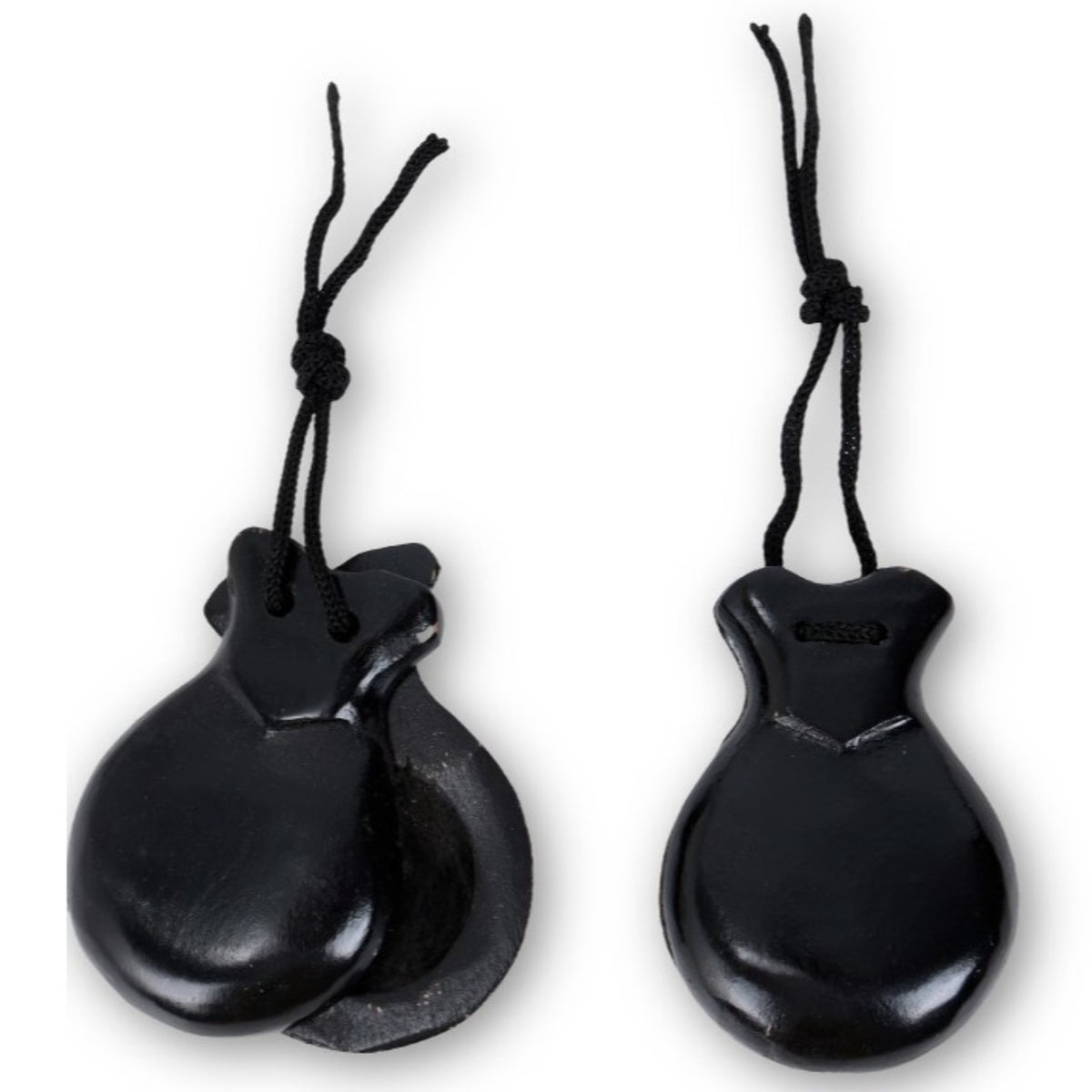 Plain Black Flamenco Castanets