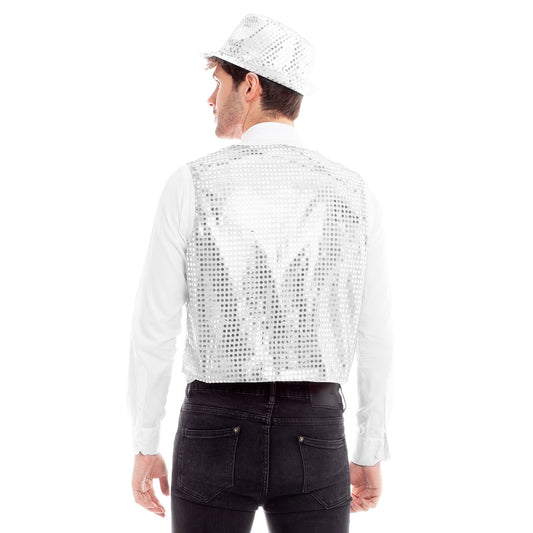Silver Eco Sequin Waistcoat