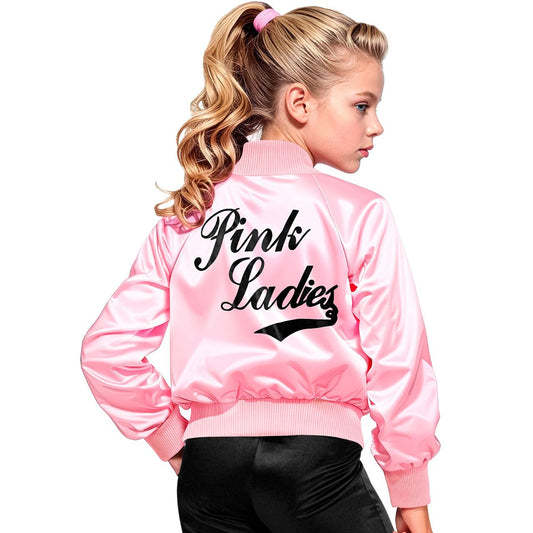 Girls Pink Lady Grease Jacket