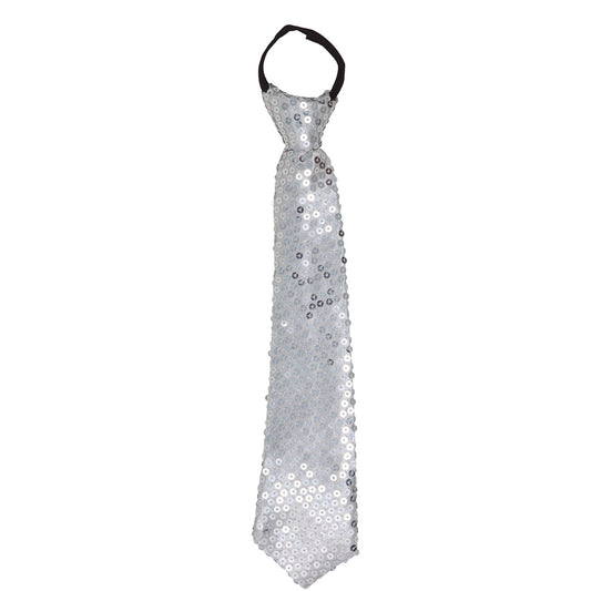 Silver Sequin Tie