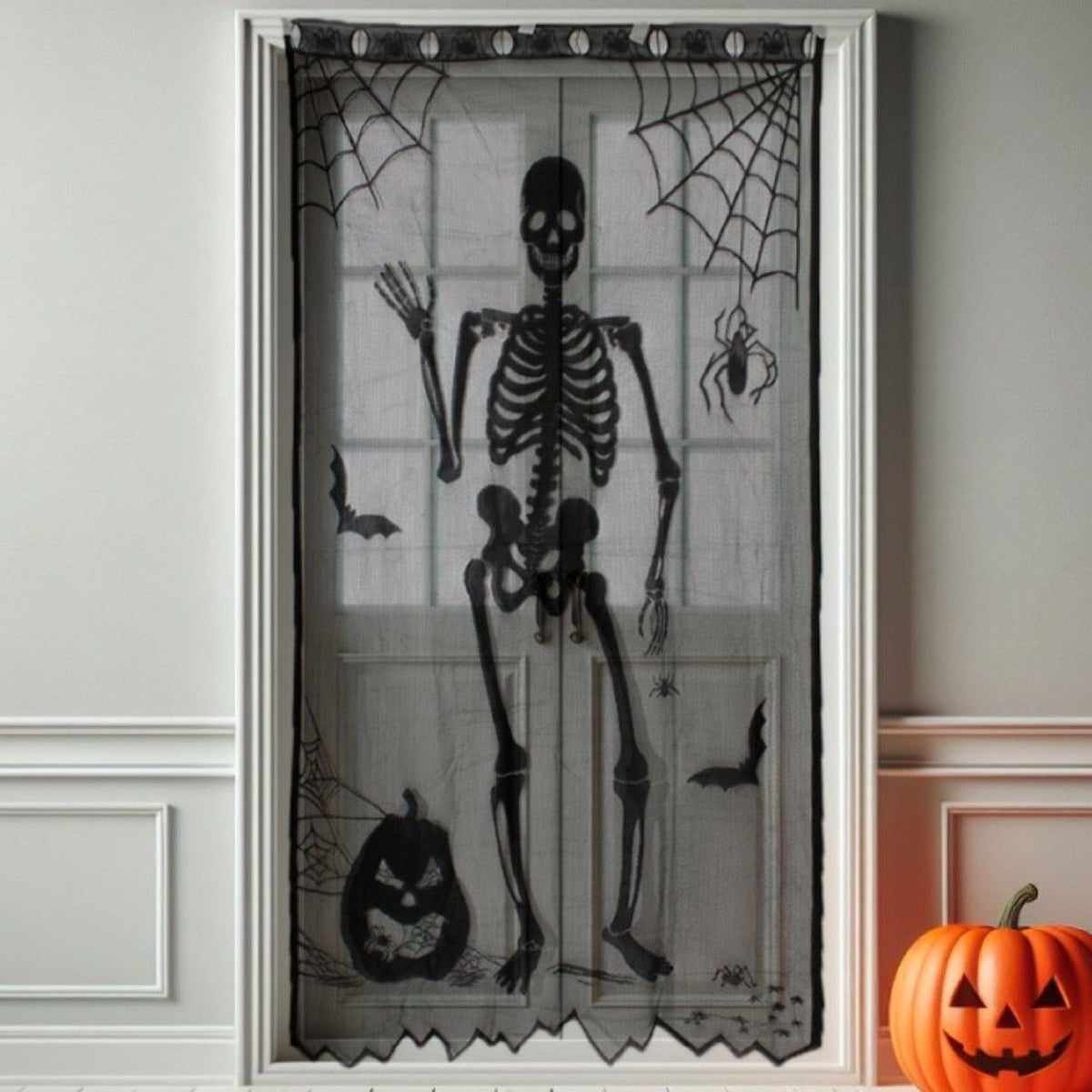Skeleton Door Curtain Cover