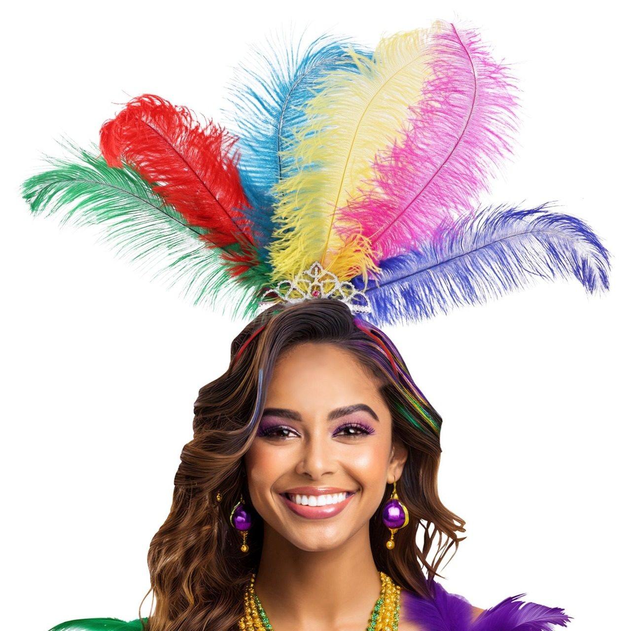 Rainbow Feather Headdress