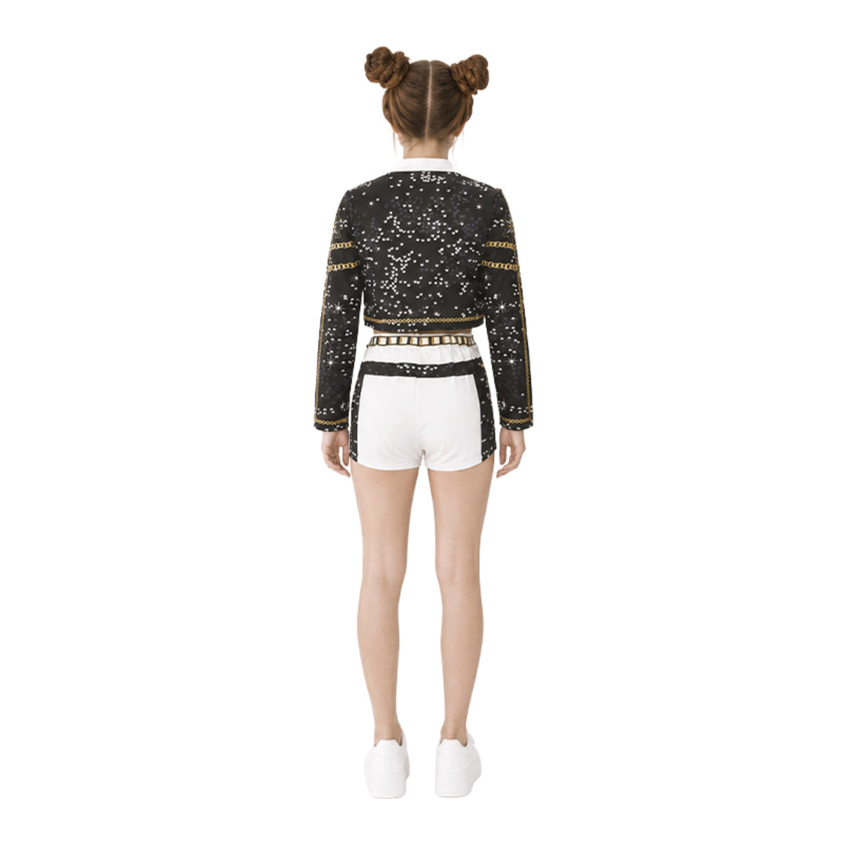Womens White Luxury K-Pop Singer Costume