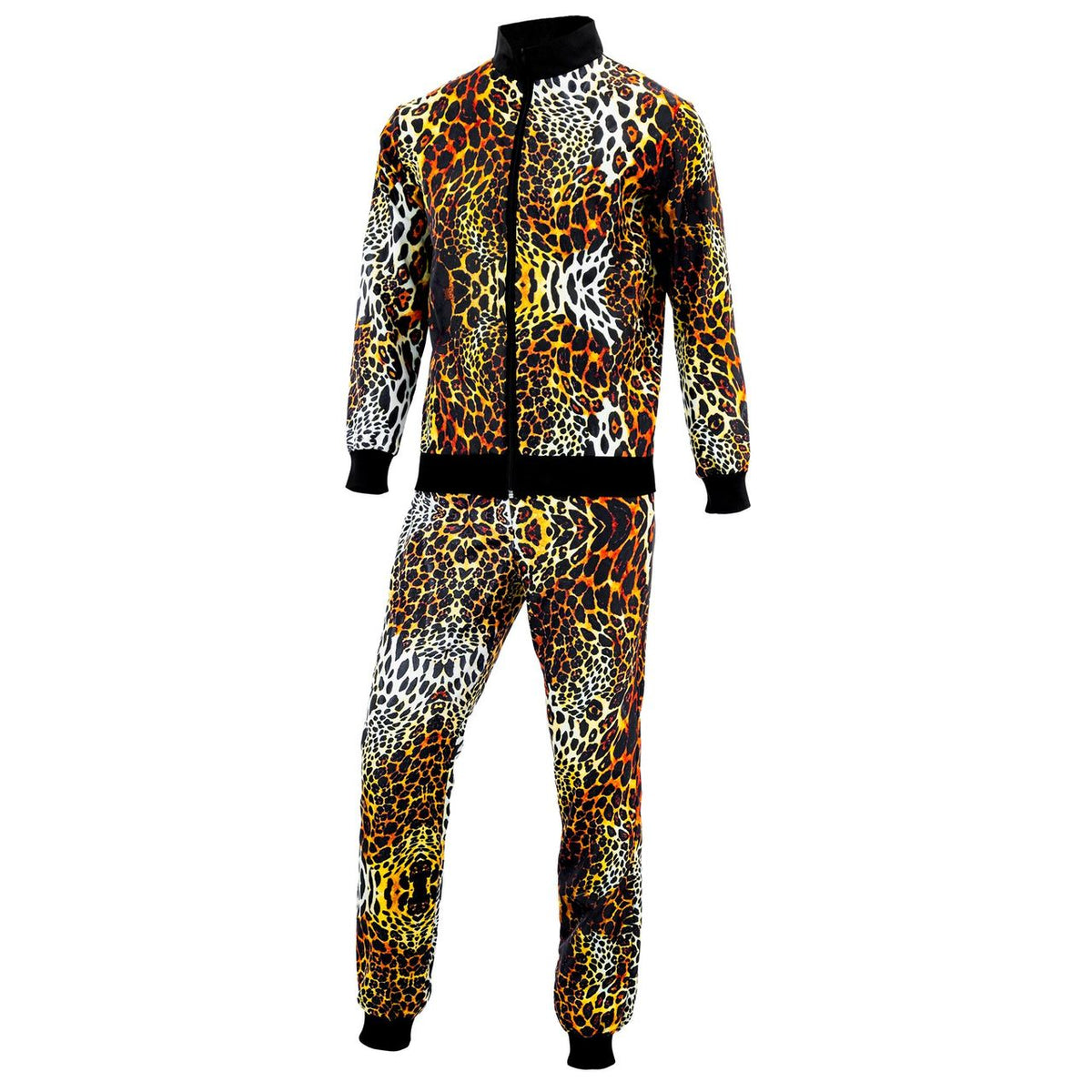 Adult 80s Leopard Fashion Tracksuit Costume