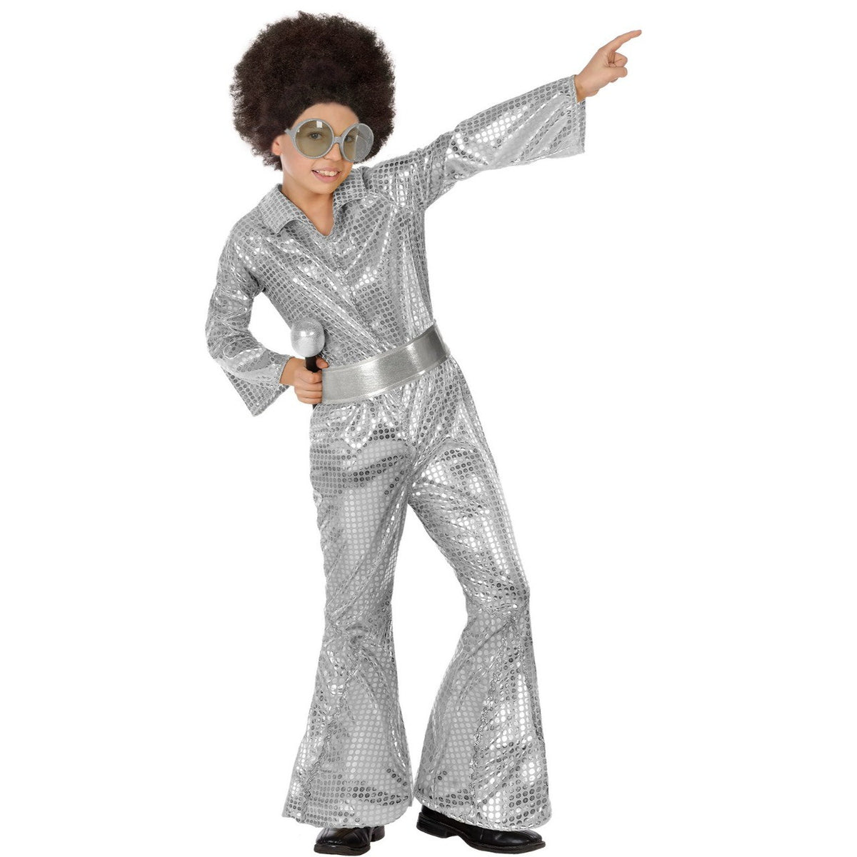 Boys Silver Disco Fashion Costume