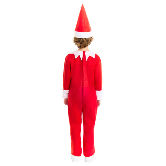 Kids Red Christmas Elf Costume