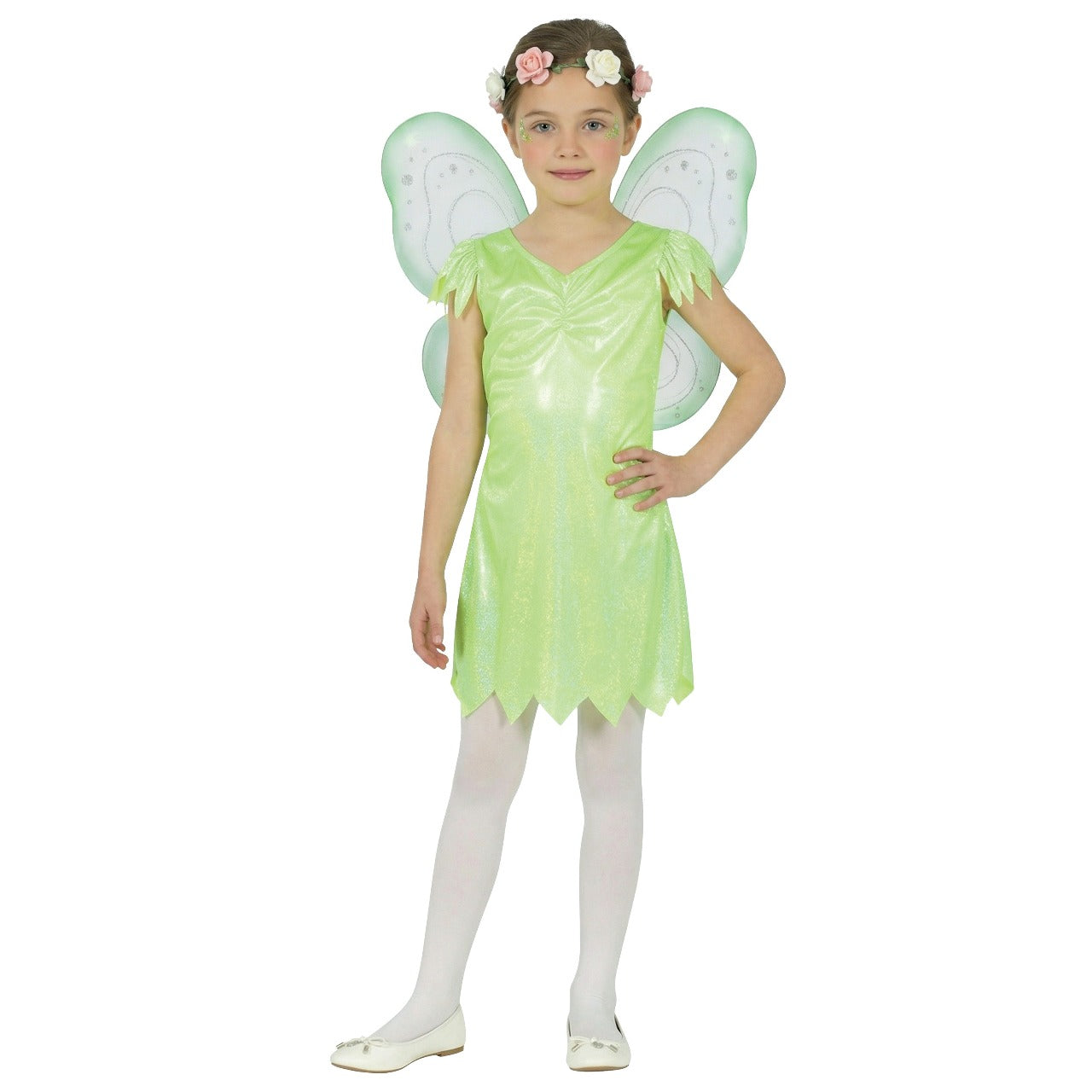 Girls Green Eco Fairy Costume