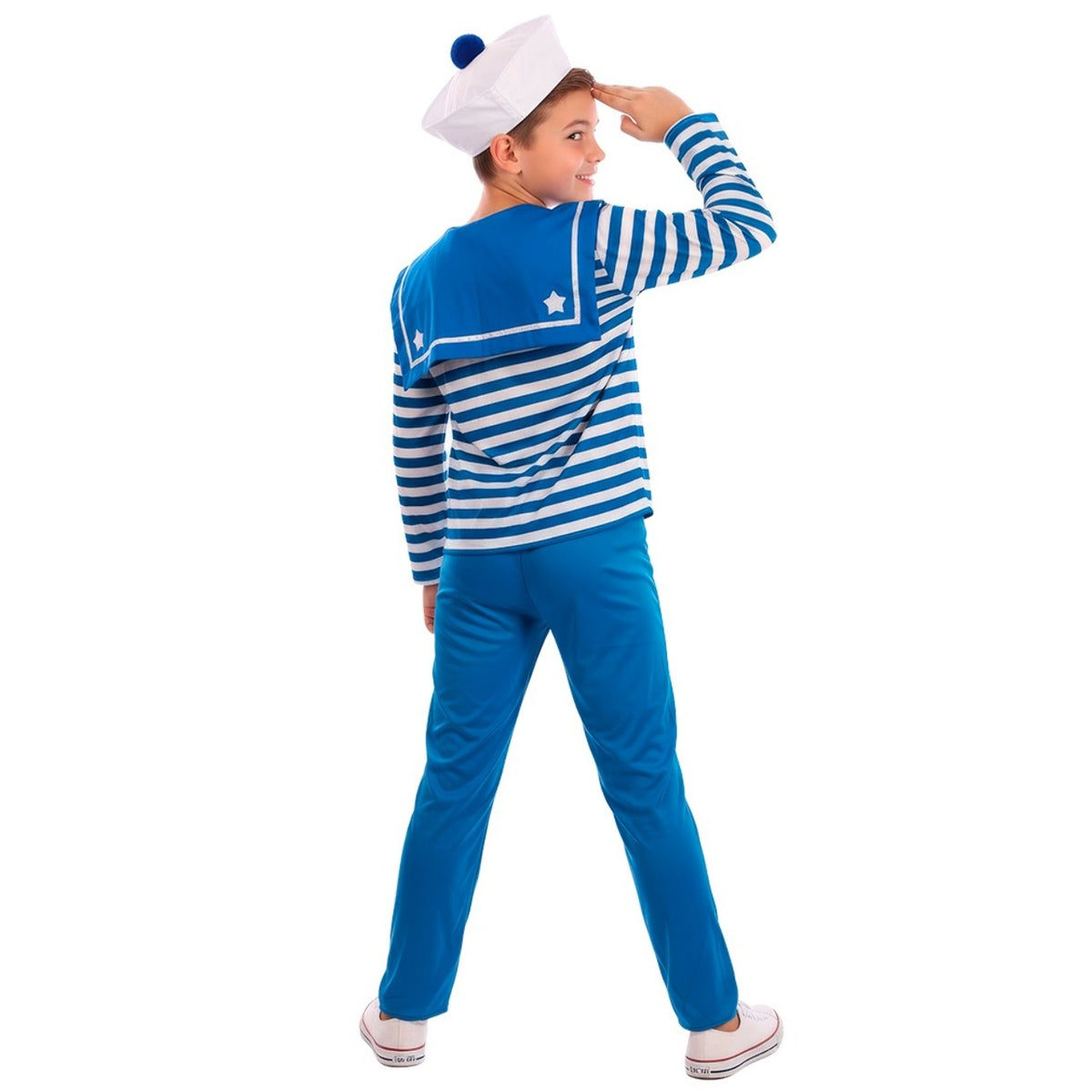 Boys Blue Striped Sailor Costume