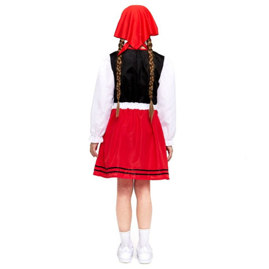 Girls Red Galician Shepherdess Costume