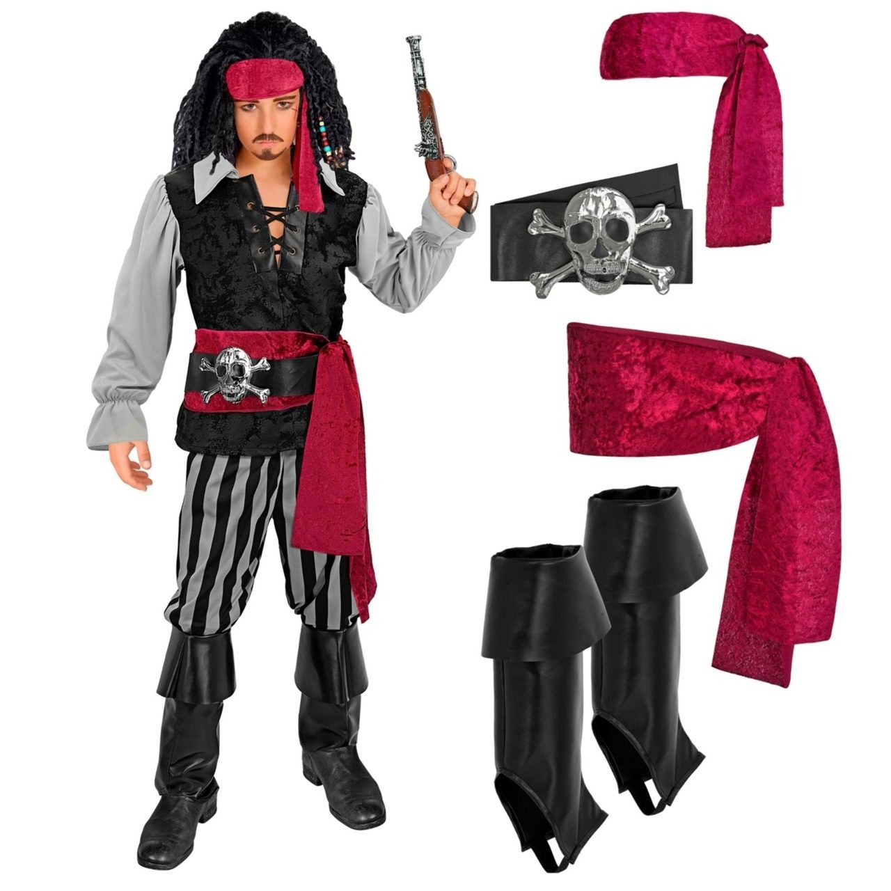 Boys Pirate Costume with Sash