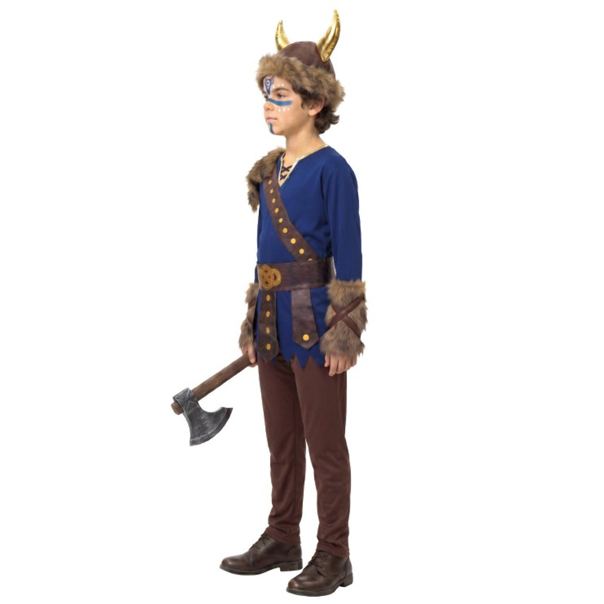 Boys Blue Viking Costume