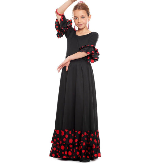 Girls Black Flamenco Skirt
