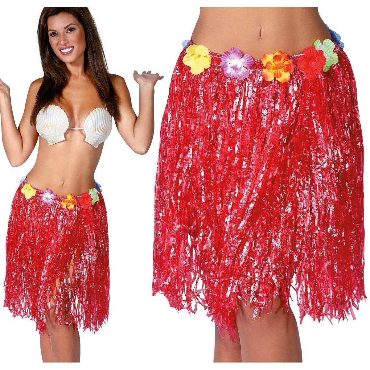 Short Red Hawaiian Skirt