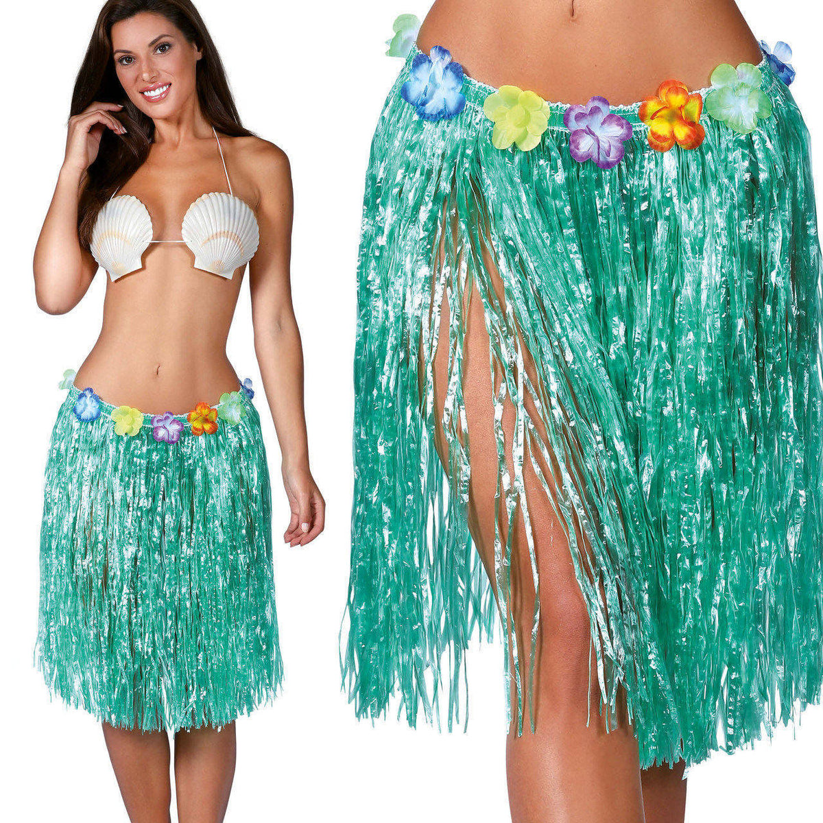 Short Green Hawaiian Skirt