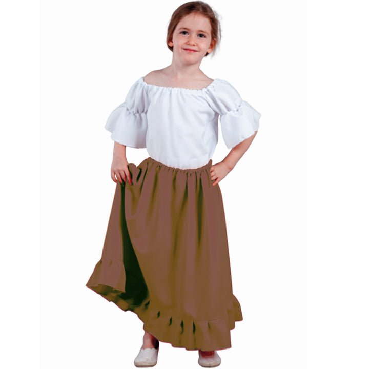 Girls Brown Medieval Skirt