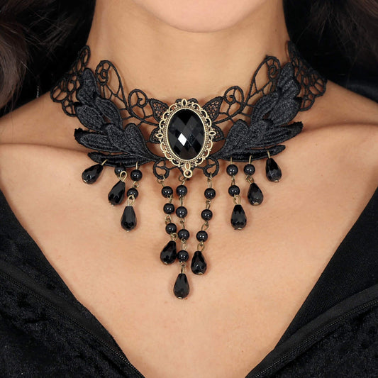 Embroidered Gothic Choker