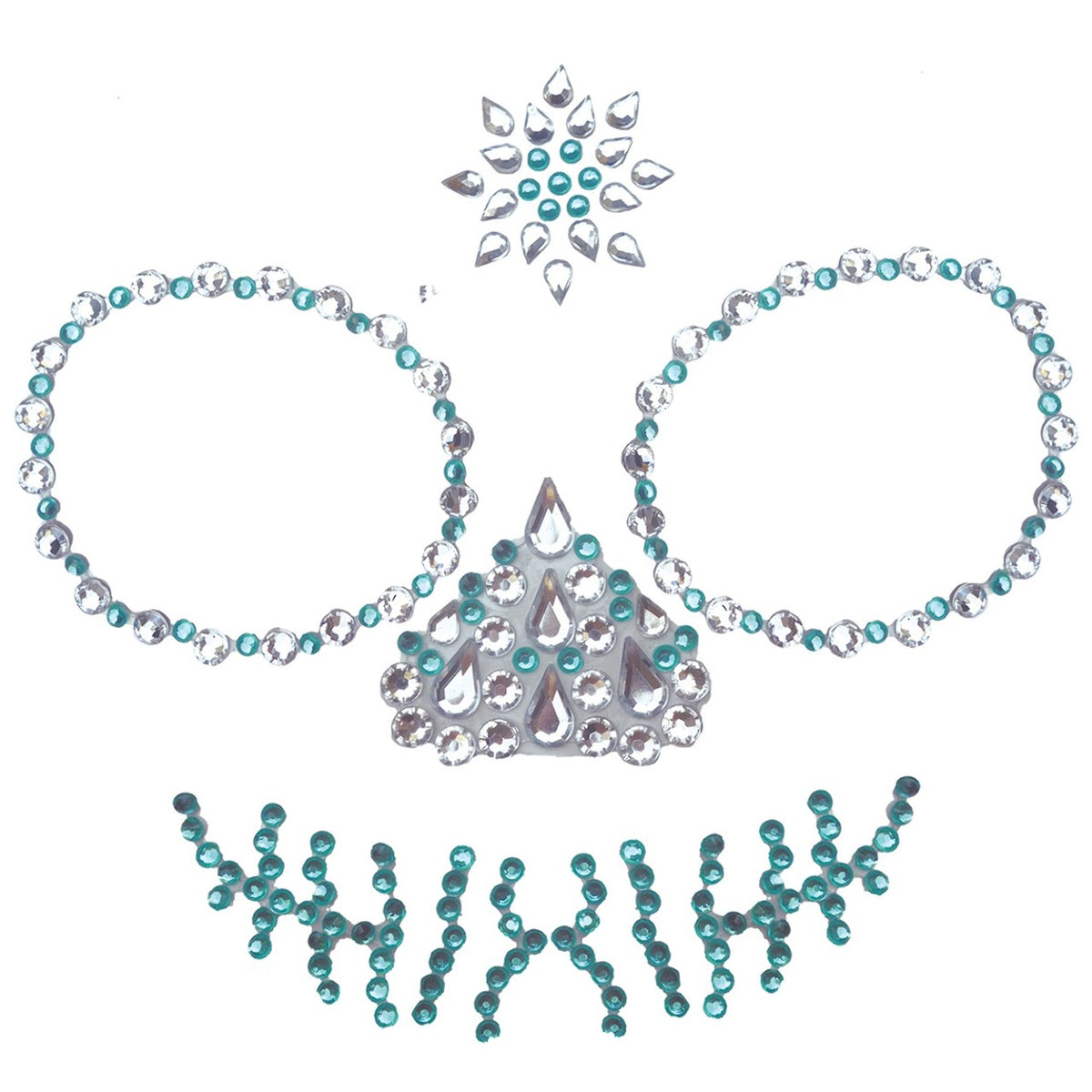 Catrina Skull Glitter Face Gems