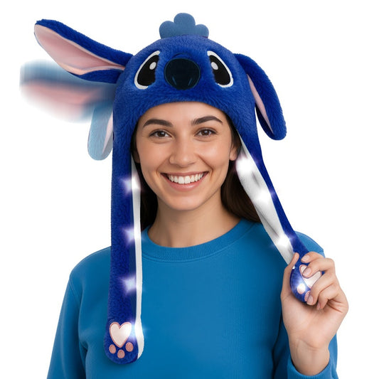 Blue Stitch Cap with Moving Ears and Light-up