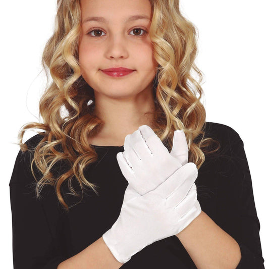 Kids White Eco Gloves