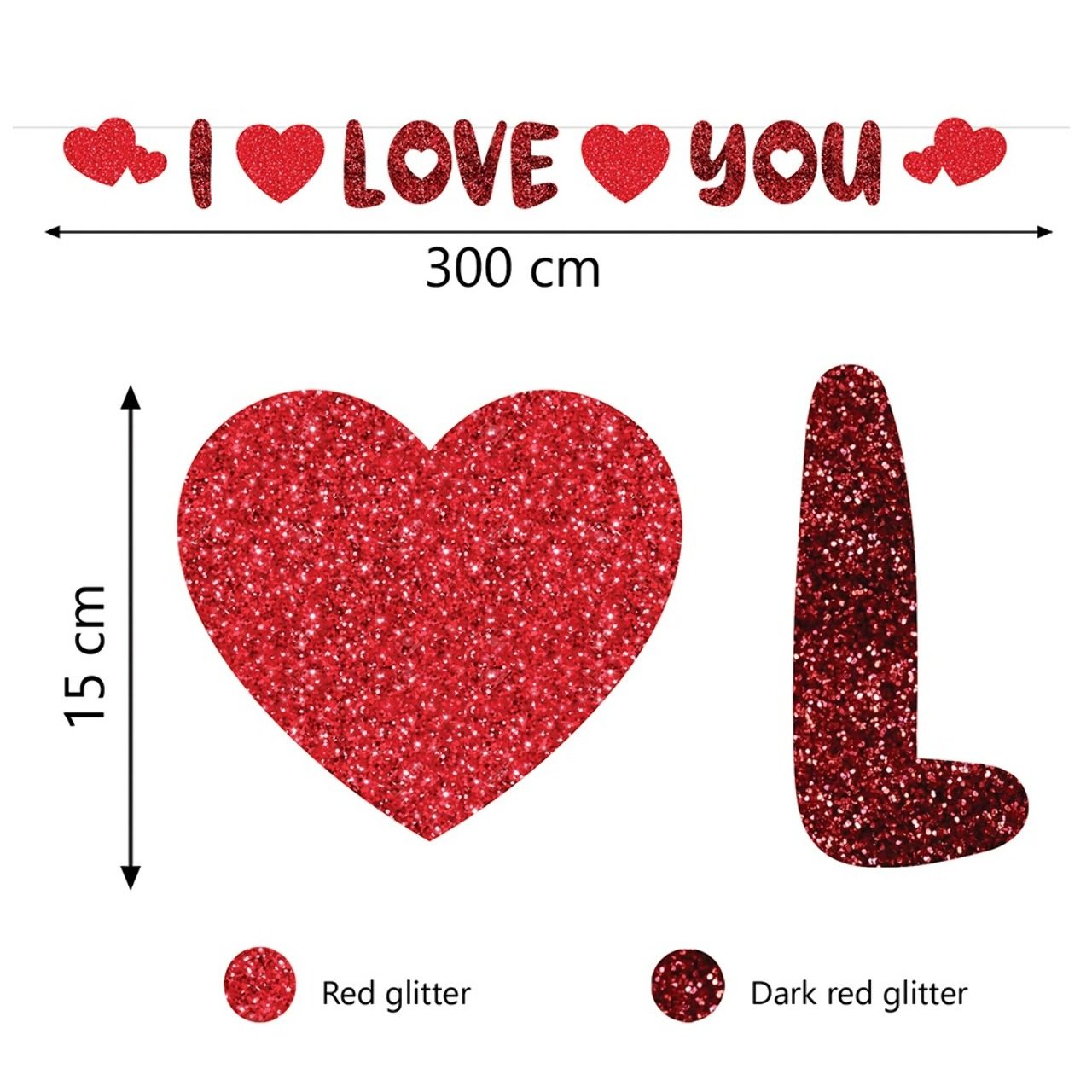 I Love You Valentines Garland