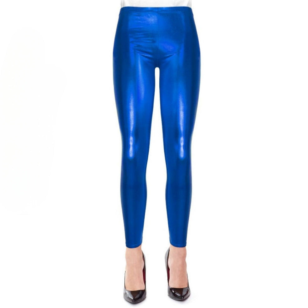 Adult Metallic Blue Leggings