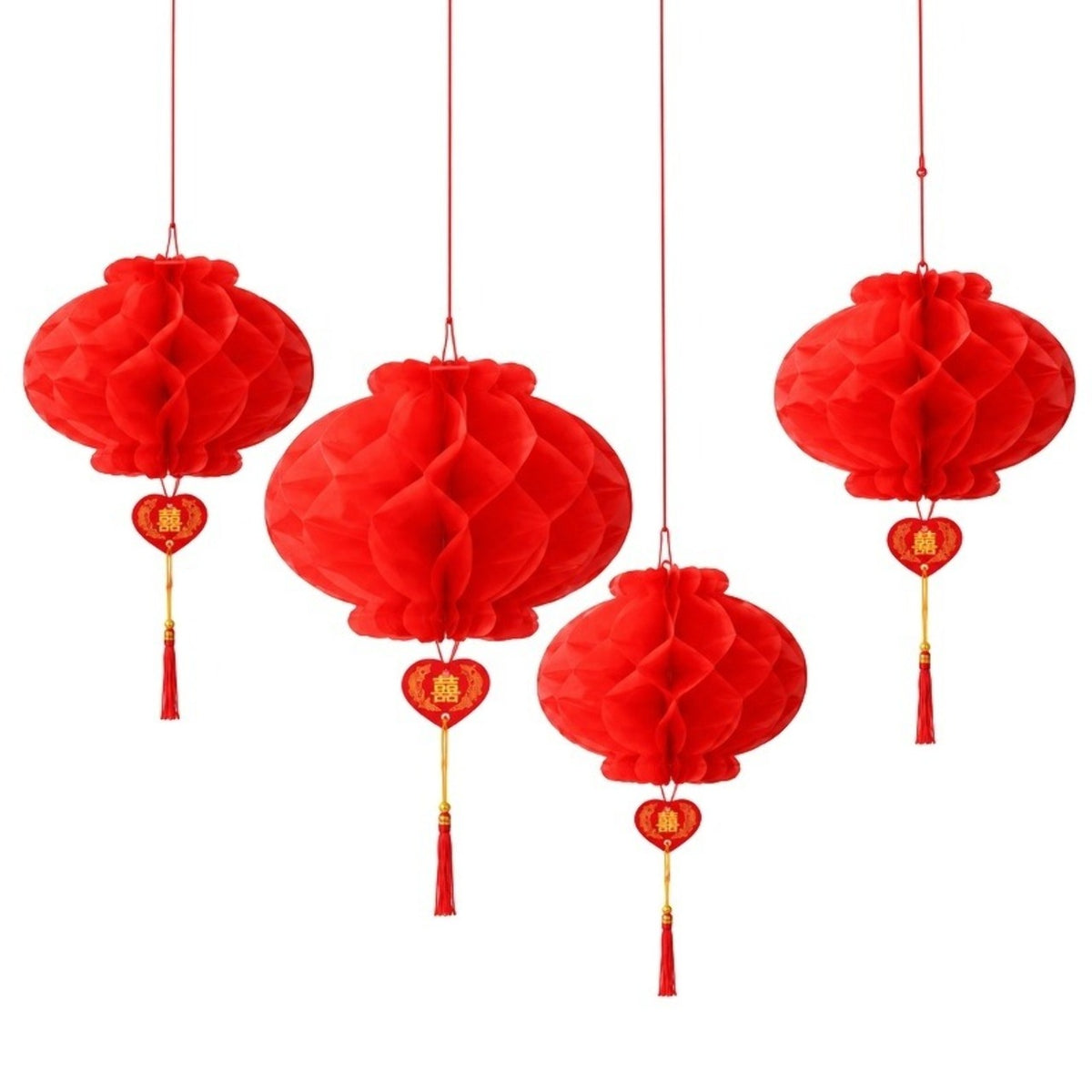 Pack of 10 Chinese Paper Lanterns