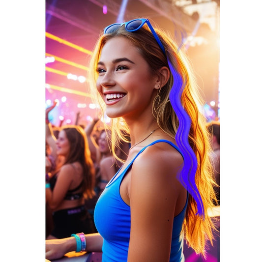 Pack of 3 Blue Hair Strands
