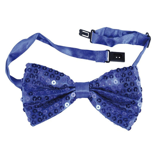 Blue Sequin Bow tie