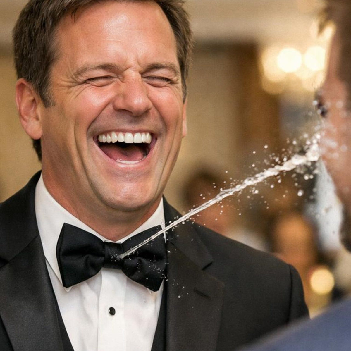 Black Water-Squirting Bow tie
