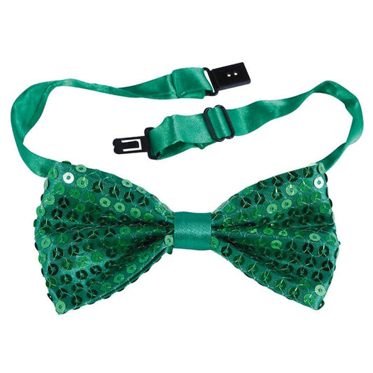 Green Sequin Bow tie