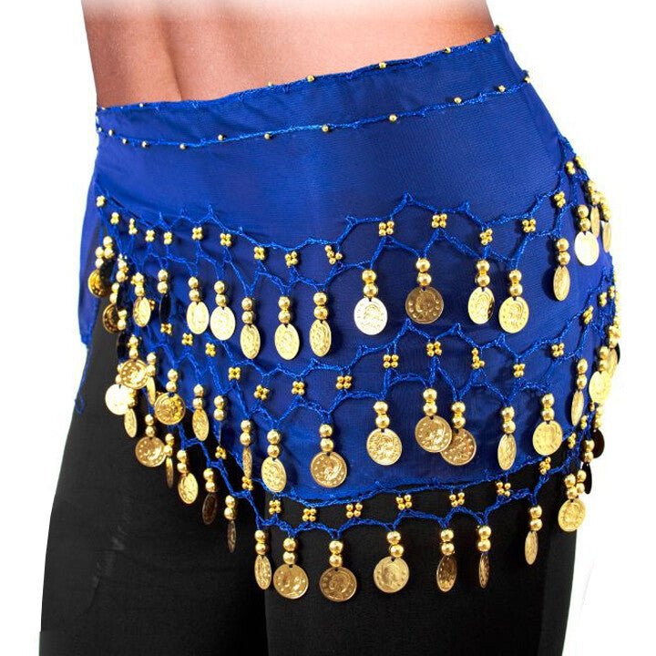 Blue Gypsy Coin Scarf