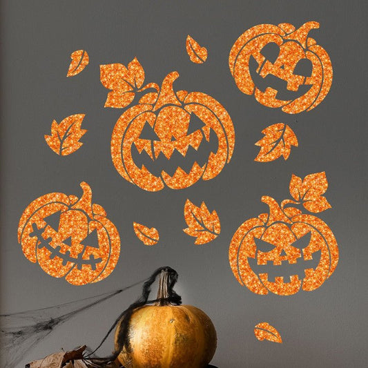 Glitter Pumpkins Wall Sticker