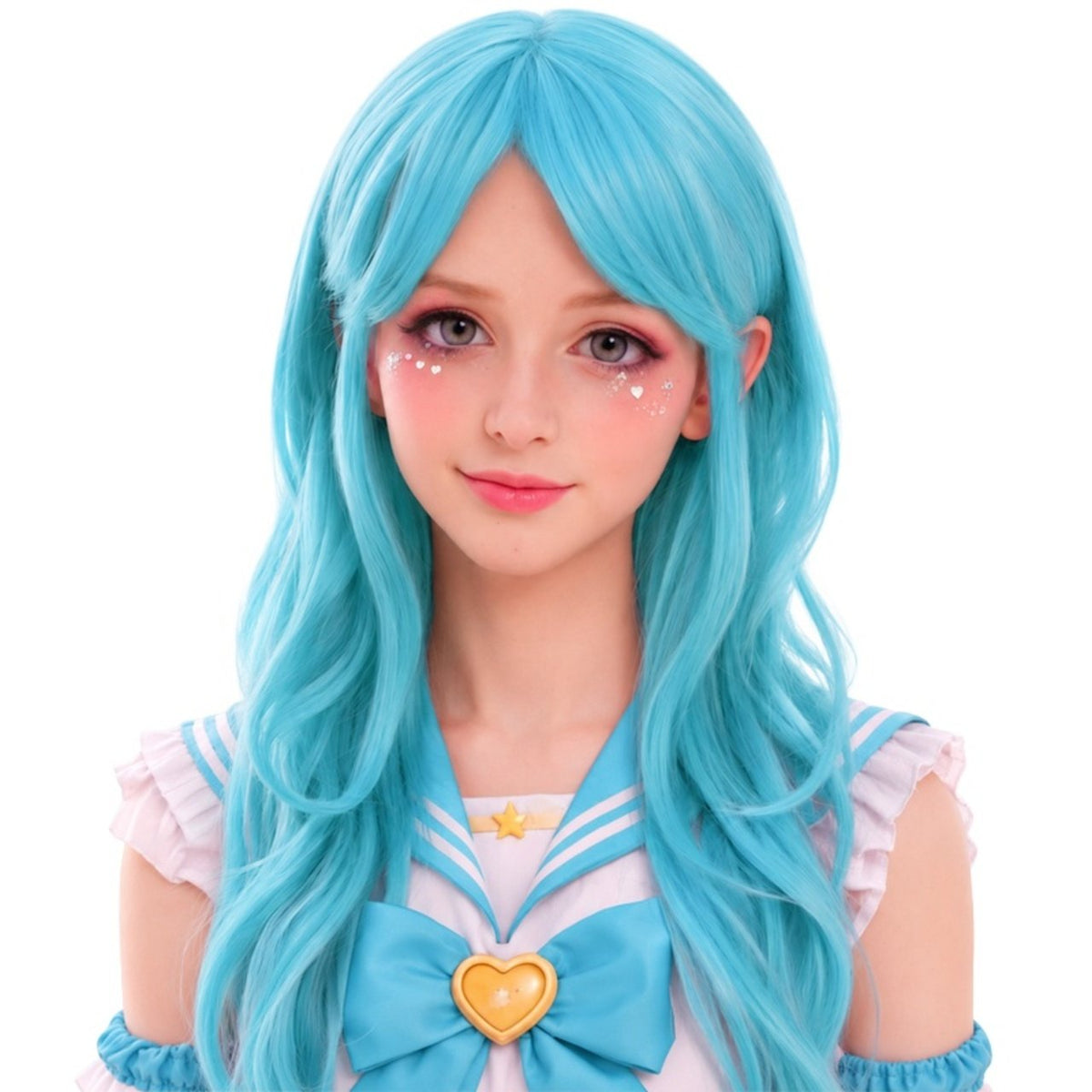 Long Light Blue Cosplay Wig
