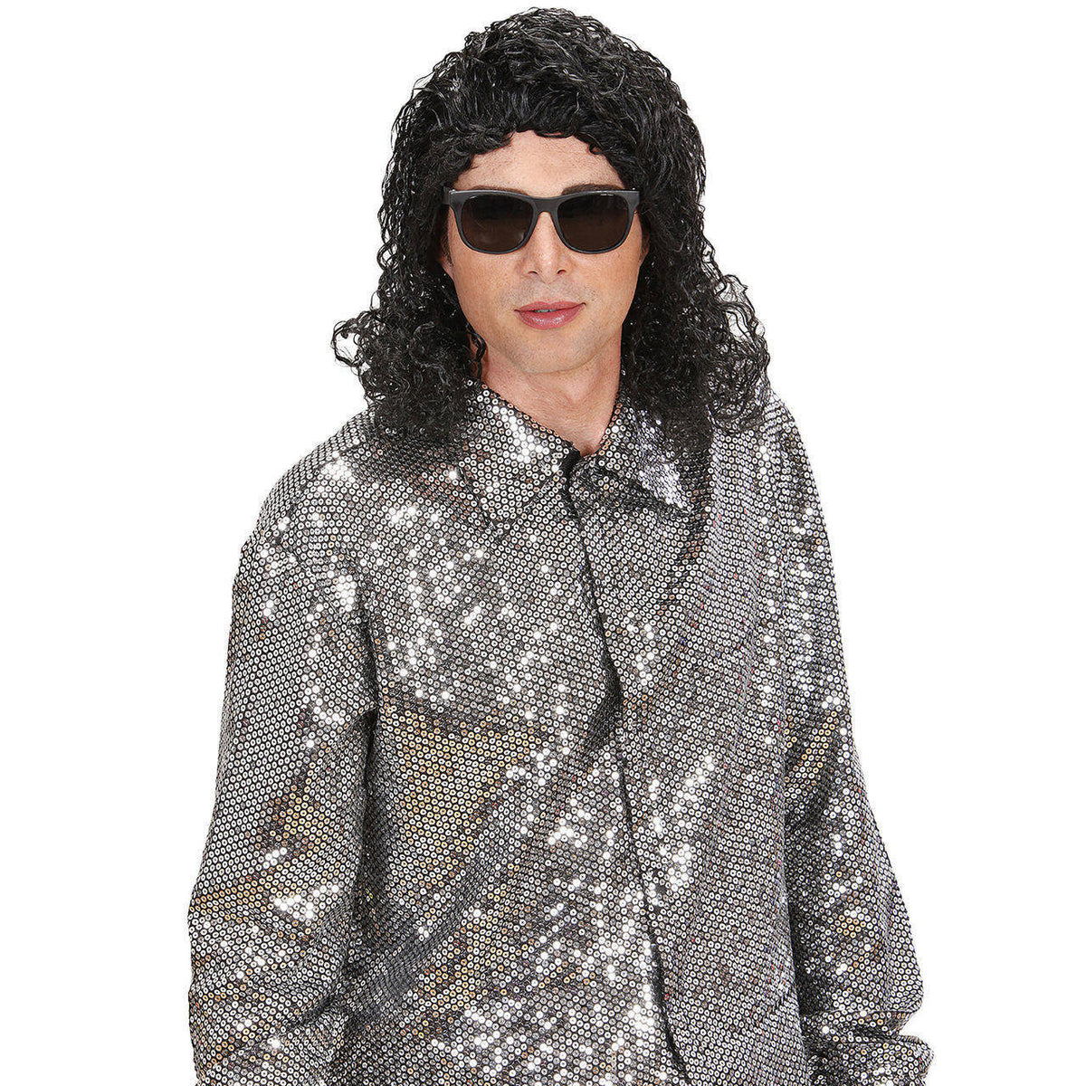 Black Curly Michael Wig