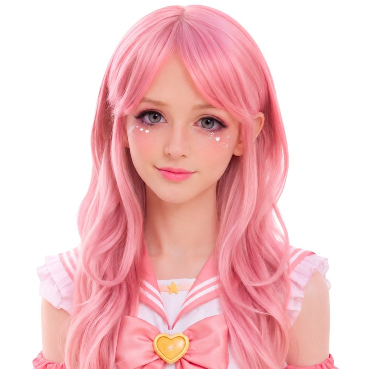 Long Pink Cosplay Wig