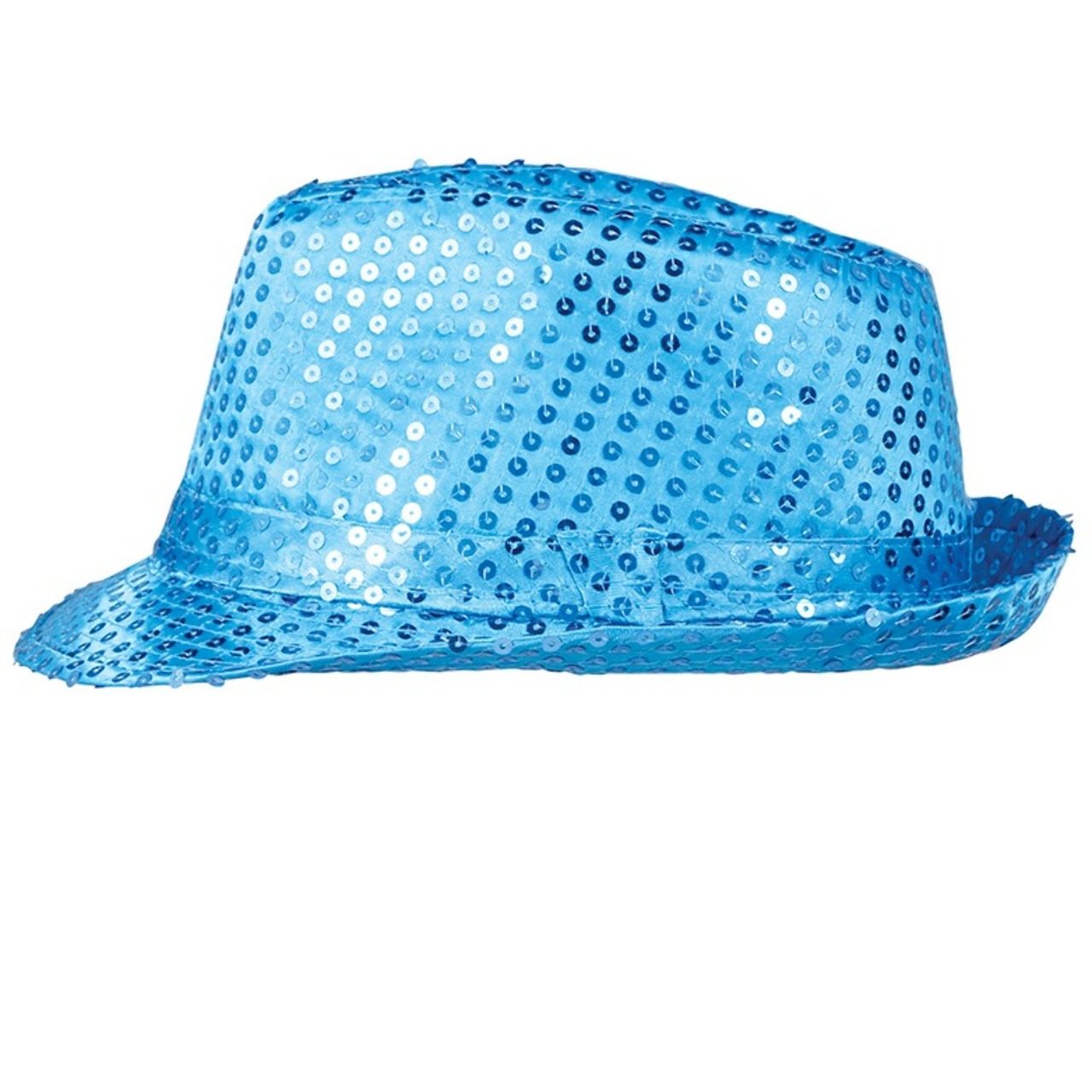 Light Blue Sequin Eco Gangster Hat