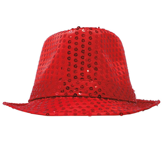 Red Sequin Eco Gangster Hat