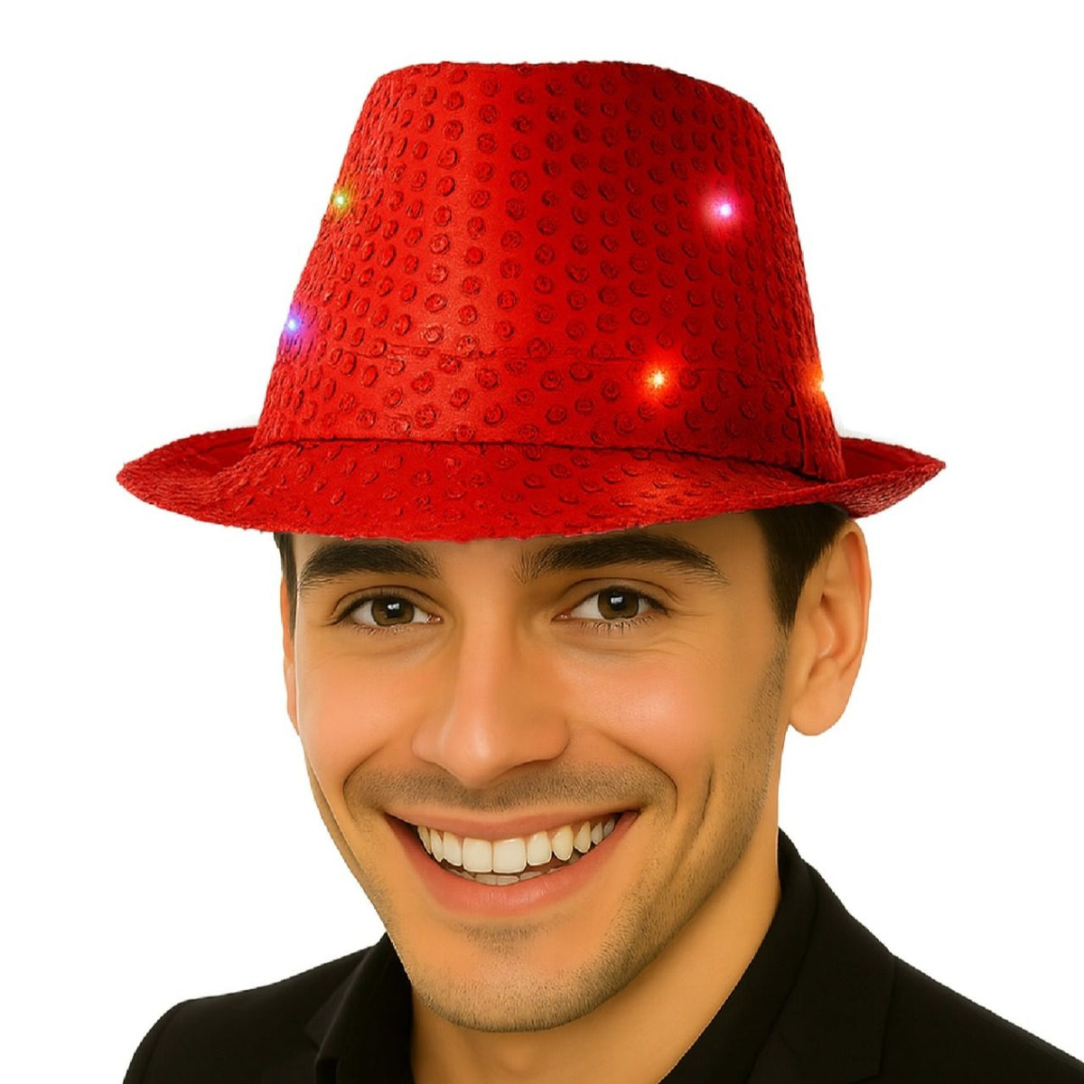 Red Sequin Light-up Hat
