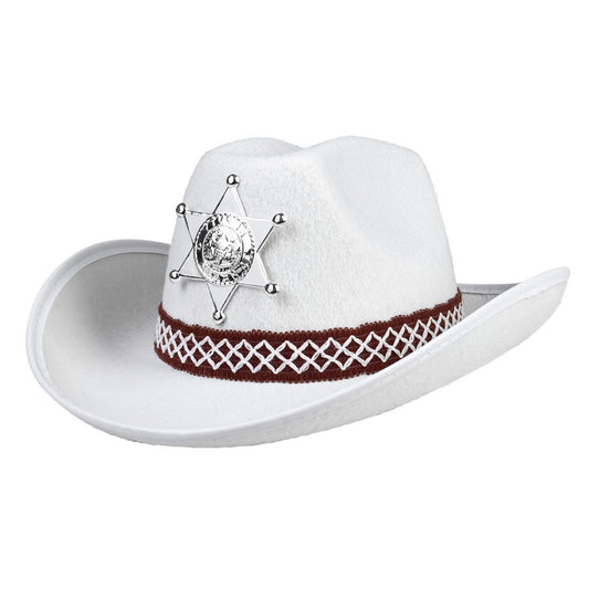 Kids White Sheriff Cowboy Hat