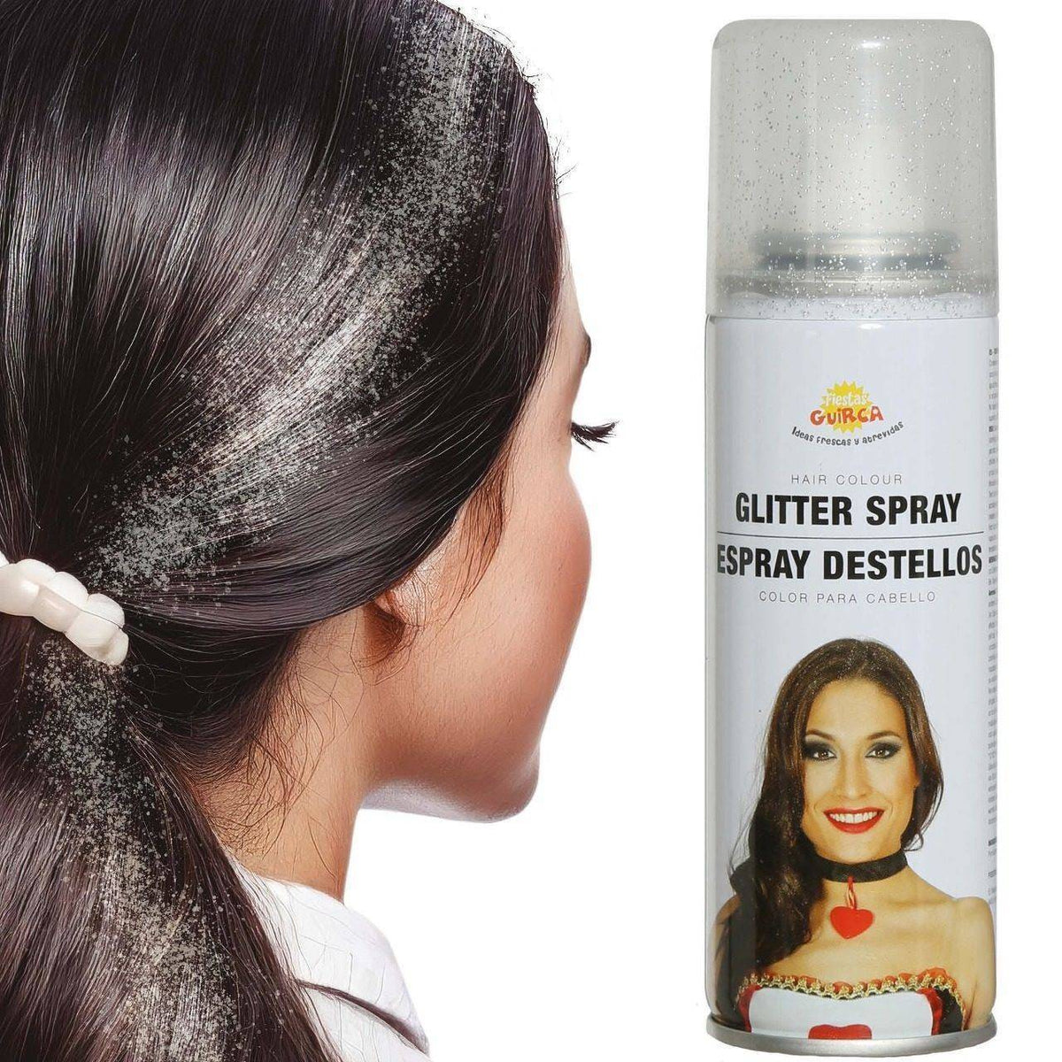 Silver Glitter Hair Spray