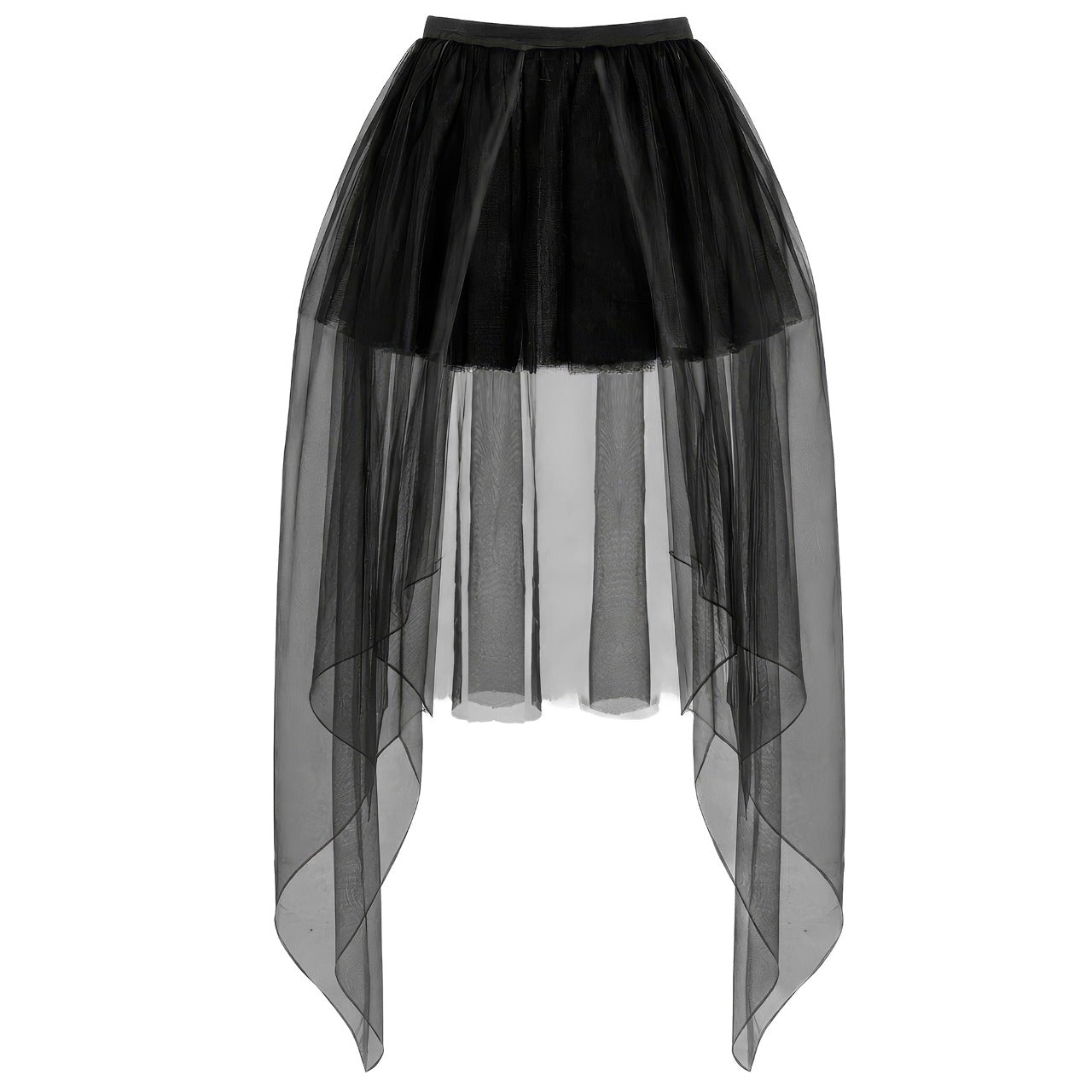 Long Black Tulle Skirt