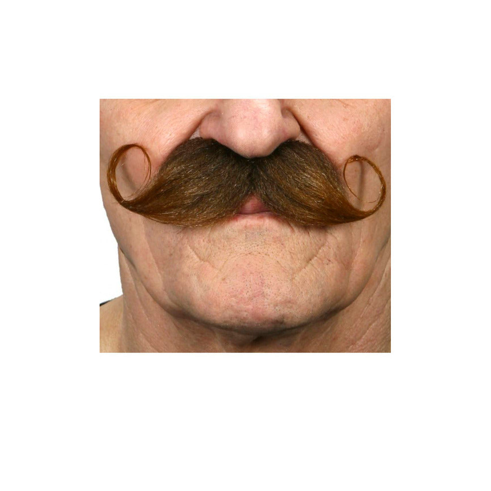 Bigote Castaño Profesional 037-LA | Don Disfraz