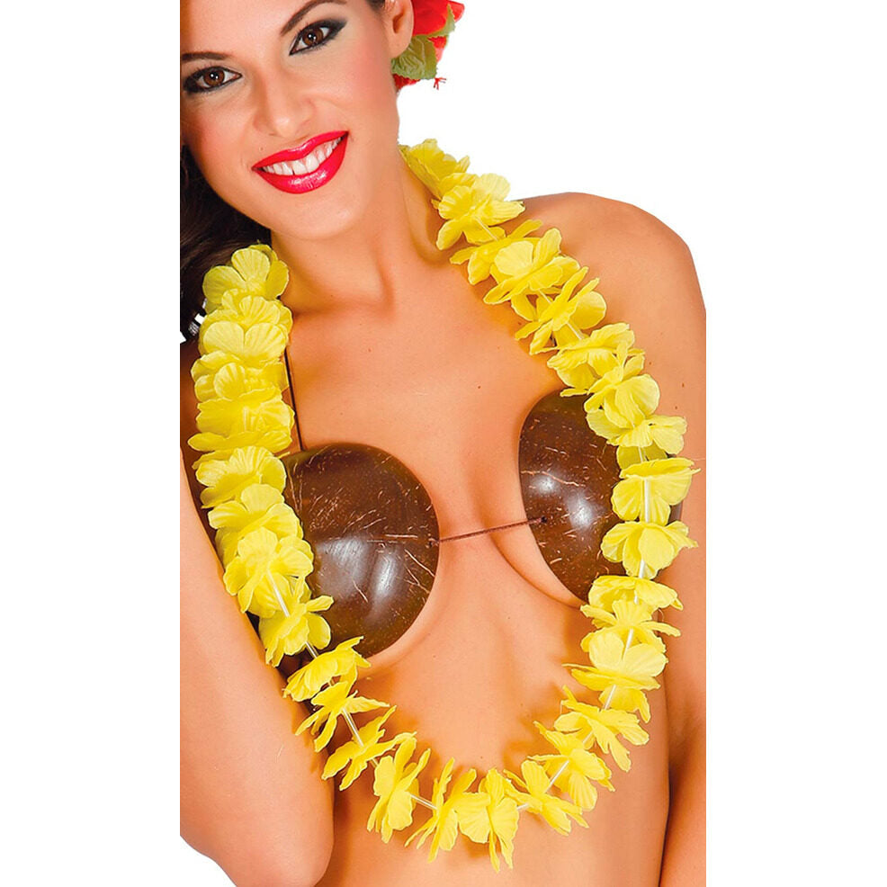 Collar Hawaiano Amarillo | Don Disfraz