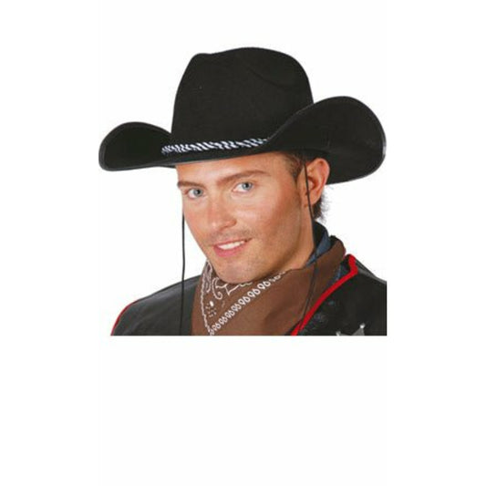 Sombrero Vaquero Negro Fieltro | Don Disfraz