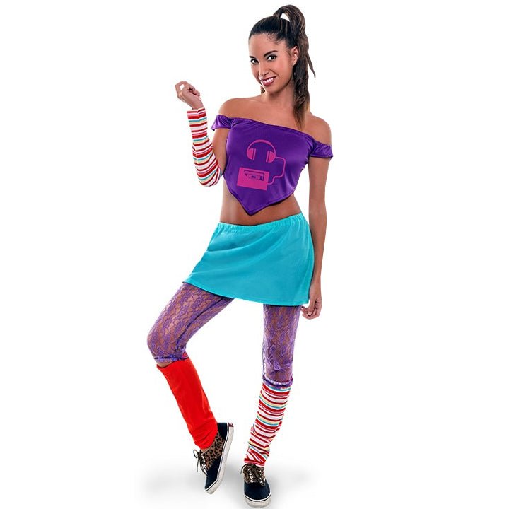 Womens Purple 80s Costume
