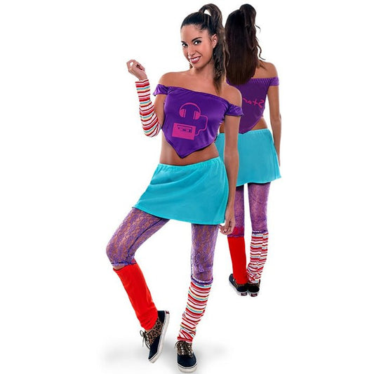 Womens Purple 80s Costume